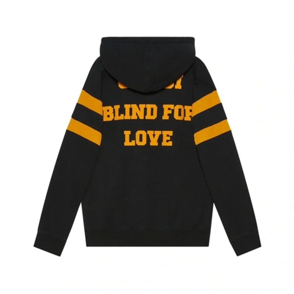 GUCCI SS21 BLIND FOR LOVE Printing Striped Pullover Hoodie